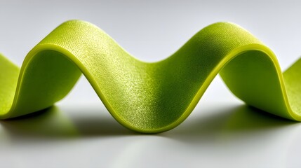 Poster - Close-up view of a wavy, lime-green material.