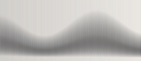Poster - Abstract art geometric background with vertical lines. Optical illusion with waves and transition.