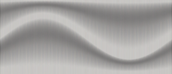Poster - Abstract art geometric background with vertical lines. Optical illusion with waves and transition.