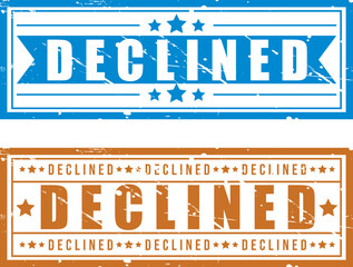 Poster - Declined Level Tag Typography Vector design