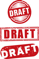 Poster - Draft Seal and Level Typography Vector design