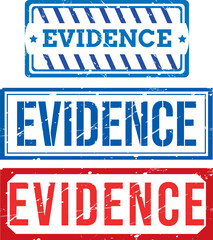 Poster - Evidence Stamp Level Typography Vector design