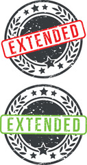 Poster - Extended Red and Green Colour Stamp Seal Typography Vector design