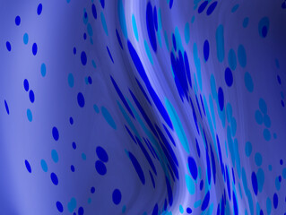 Poster - abstract blue tones with fluid lines and soft gradients