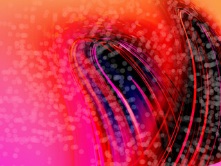 Poster - abstract red tones with fluid lines and soft gradients