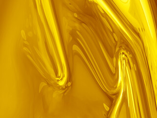 Aufkleber - abstract yellow tones with fluid lines and soft gradients
