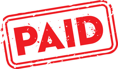 Poster - Paid Stamp Seal Typography Vector design
