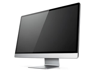 Fototapete - A sleek desktop computer with a blank screen stands ready for use, isolated on white background
