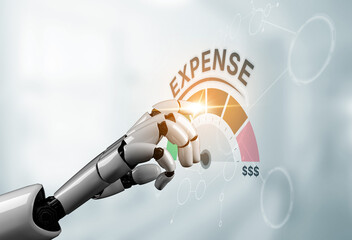 Poster - AI helps track expense and cost data, monitor financial activity, and optimize spending for budgeting and financial control Vouch
