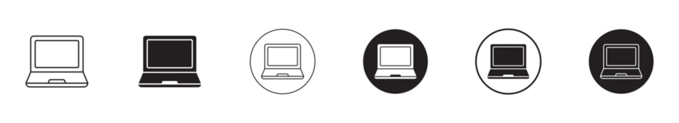 Poster - Simple laptop icons set for web and mobile app. computer sign and symbol , vector illustration .