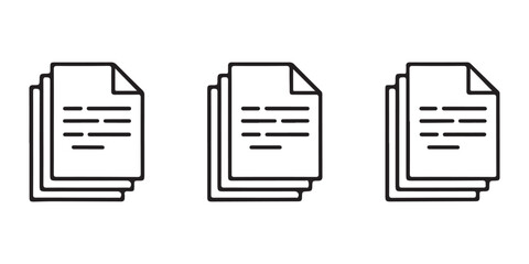 Poster - document icons. paper symbol with single and multiple page.