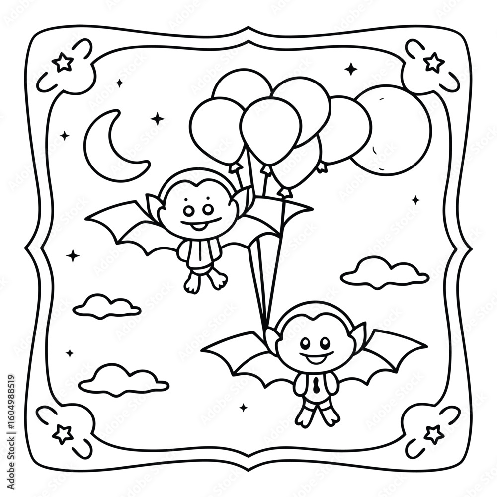 Spooky Buddies – Cute Halloween Coloring Pages with Bold Line Art ...