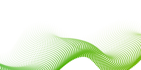 blank green wavy line background. Subtle pattern. Digital polka.