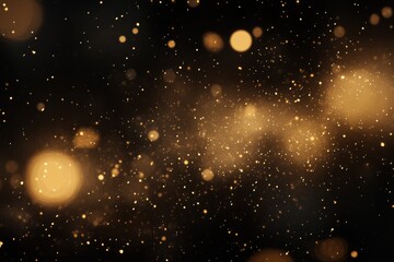 Poster - Abstract light background with golden particles creating a dreamy atmosphere for creative projects, abstract light background with particle