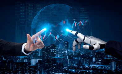 Poster - AI supports candlestick chart analysis to identify financial trends, trading patterns, and investment opportunities for traders, investors, and financial analysts Vouch