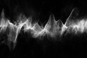 Aufkleber - Abstract waveforms create a dynamic visualization with seamless copy space for artistic use, 4K Abstract Waveforms With Copy Space Seamless