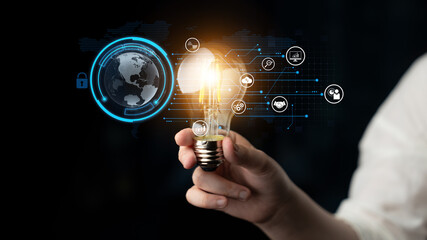 Fototapete - Big data and analytics support real-time insights, predictive modeling, and data-driven decisions for business intelligence and growth. Latch