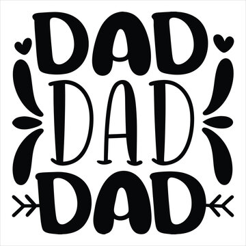 Dad - 3D writing with shadow and inspirational background