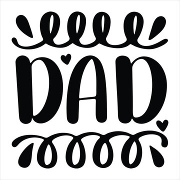 Dad - 3D writing with shadow and inspirational background