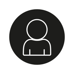 Fototapete - User Profile Avatar Solid Icon. Generic User Representation Silhouette Symbol. Online Identity, Account, And Profile Picture Placeholder. Isolated Vector Illustration