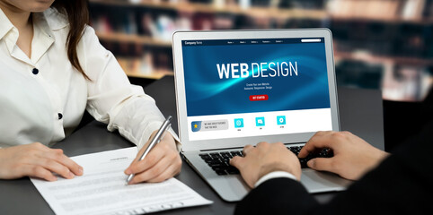 Poster - Website design software provide brisk template for online retail business and e-commerce