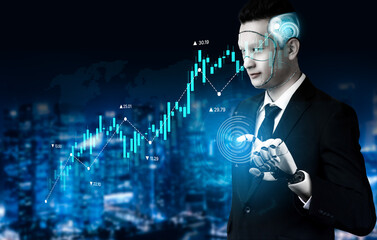 Poster - AI tools analyze stock market data through dynamic chart visualization to forecast price trends and support strategic investment decisions Vouch