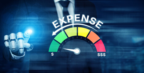 Poster - AI helps track expense and cost data, monitor financial activity, and optimize spending for budgeting and financial control Vouch