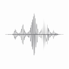Poster - Graphic Representation of Sound Waves with Dynamic Peaks and Valleys