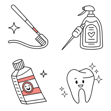 Dental ornament element vector design