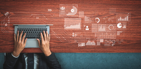 Poster - Data insights, charts, and analytics help visualize performance. Data drives strategy, analytics enhances growth, and data improves business outcomes through analytics. Vouch