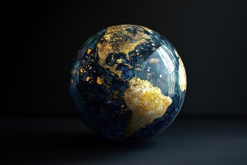  - Data processing across a globe emphasizing global connectivity and technology applications, data processing over globe
