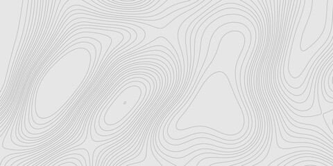 Fototapete - Lines seamless topography contour map abstract geometric landscape grid terrain texture mountain relief background, light grey background with detailed topographic map wave line smooth curve shape.