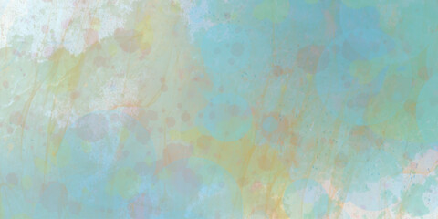 Fototapete - Abstract dynamic shape of colorful pattern combination mixes color and design texture watercolor painting with isolated on artistic background, grungy paint watercolor splatter soft color design.