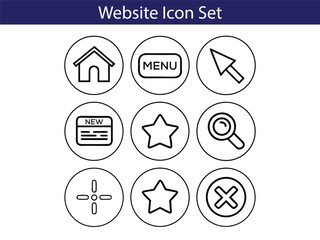 Fototapete - Web icon set. Website set icon vector. for computer and mobile