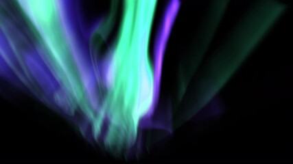 Wall Mural - aurora dancing colors green and purple loop