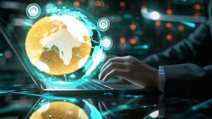 Poster - Futuristic global connectivity
