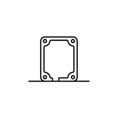 Poster - SATA SSD icon illustration of solid state drive and connection for computer storage device