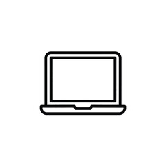 Poster - Sleek Laptop Illustration A Modern Device for Work and Leisure in Digital Black and White