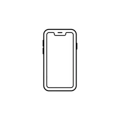 Poster - Sleek Smartphone Illustration Minimalist Design for Mobile Technology Presentation or App Interface Outline
