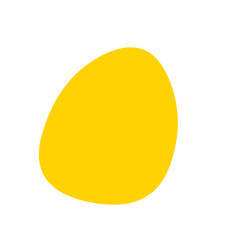 Aufkleber - A bright yellow egg shape on a solid background providing visual contrast and simple composition view on transparent background