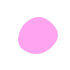 Aufkleber - Isolated pixelated light pink sphere against a completely featureless solid colored empty space view on transparent background