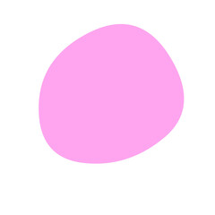Aufkleber - An isolated light pink oval shape with pixelated edges on plain backdrop in simple digital graphic on transparent background