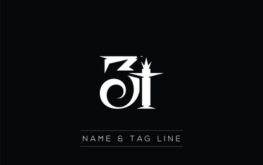 Poster - ZT logo design. A sophisticated, minimalistic logo design featuring golden stylized typography,  perfect for branding concepts emphasizing luxury, professionalism, and contemporary aesthetics.