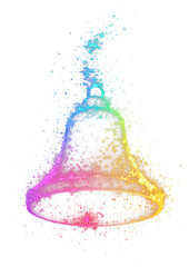 Wall Mural - png colorful bell light glitter background sparkle effect.
