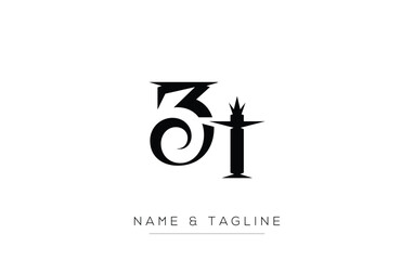 Poster - ZT Elegant Monogram Logo Design Featuring Stylized Letters. A sophisticated monogram logo representation showcasing artistic typography with a modern design