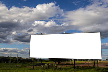 mockup of a billboard at the entrance to the construction site of a condominium of houses in brazil