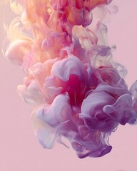 Poster - Abstract pink smoke background with soft texture and ethereal dreamy quality