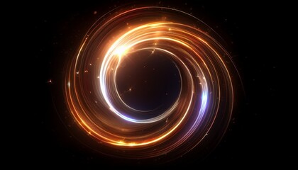 Fototapete - circle light effect with swirl lines