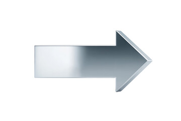 Wall Mural - A silver arrow pointing to the right