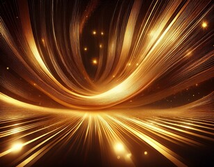 Poster - golden lines scene with sparks effect